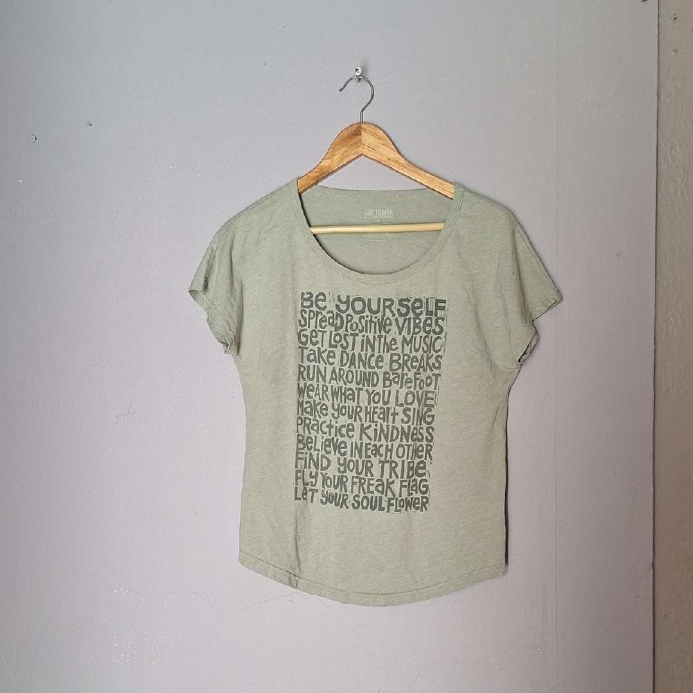 Soul Flower Olive Graphic Tee